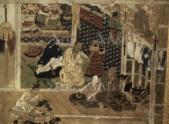 狩野吉信 「紙本着色職人尽絵 甲冑師」 [33793700]のアート作品 - アフロ