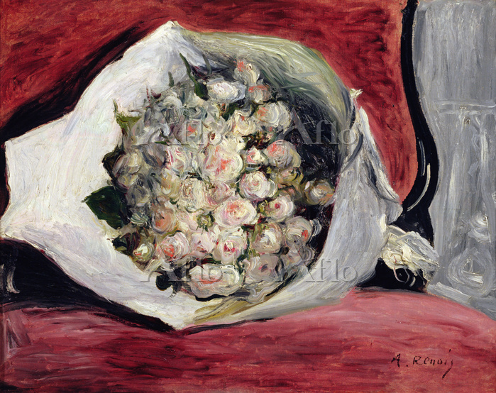 ルノワール、「BOUQUET DE ROSES」、海外版超希少レゾネ ルノワール