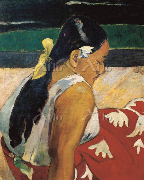 ゴーギャン 「タヒチの女」(部分) [1181345]のアート作品 - アフロ