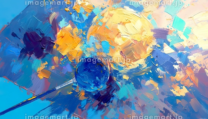 油絵のペンキアート壁紙[AI生成画像]のイラスト素材 [257952410]｜毎月