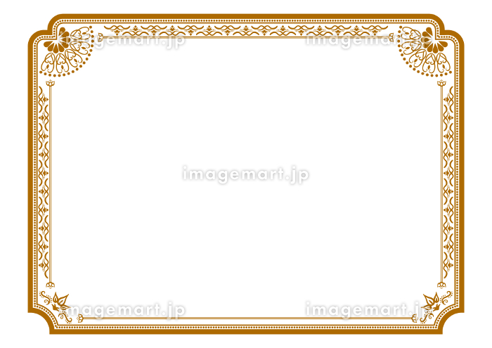 アジア風の飾りフレーム。ベクターデータ。 [232295201]｜毎月1点無料