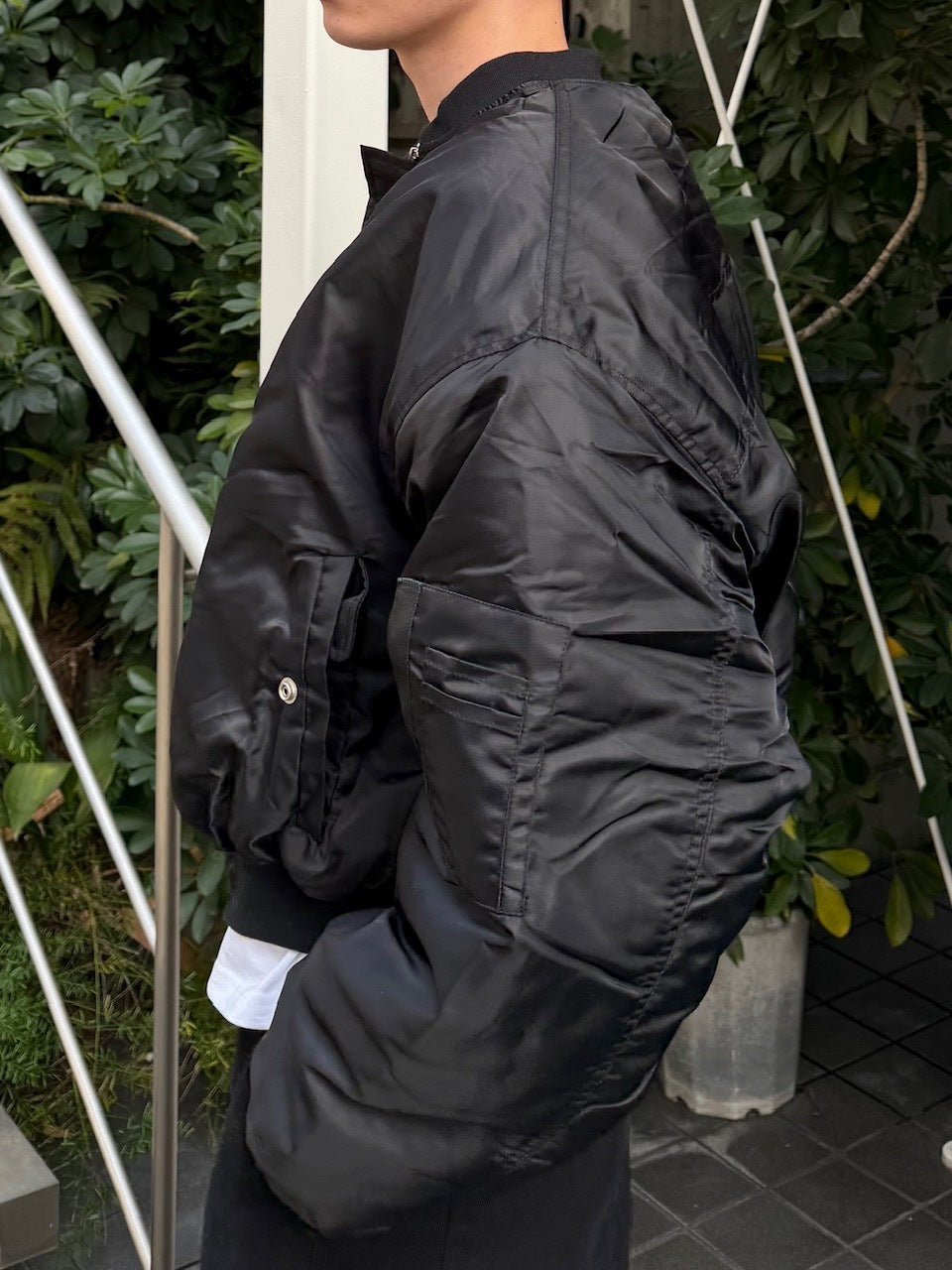 東京店WEB限定受注制【Chikashitsu +】cropped ma-1 jacket