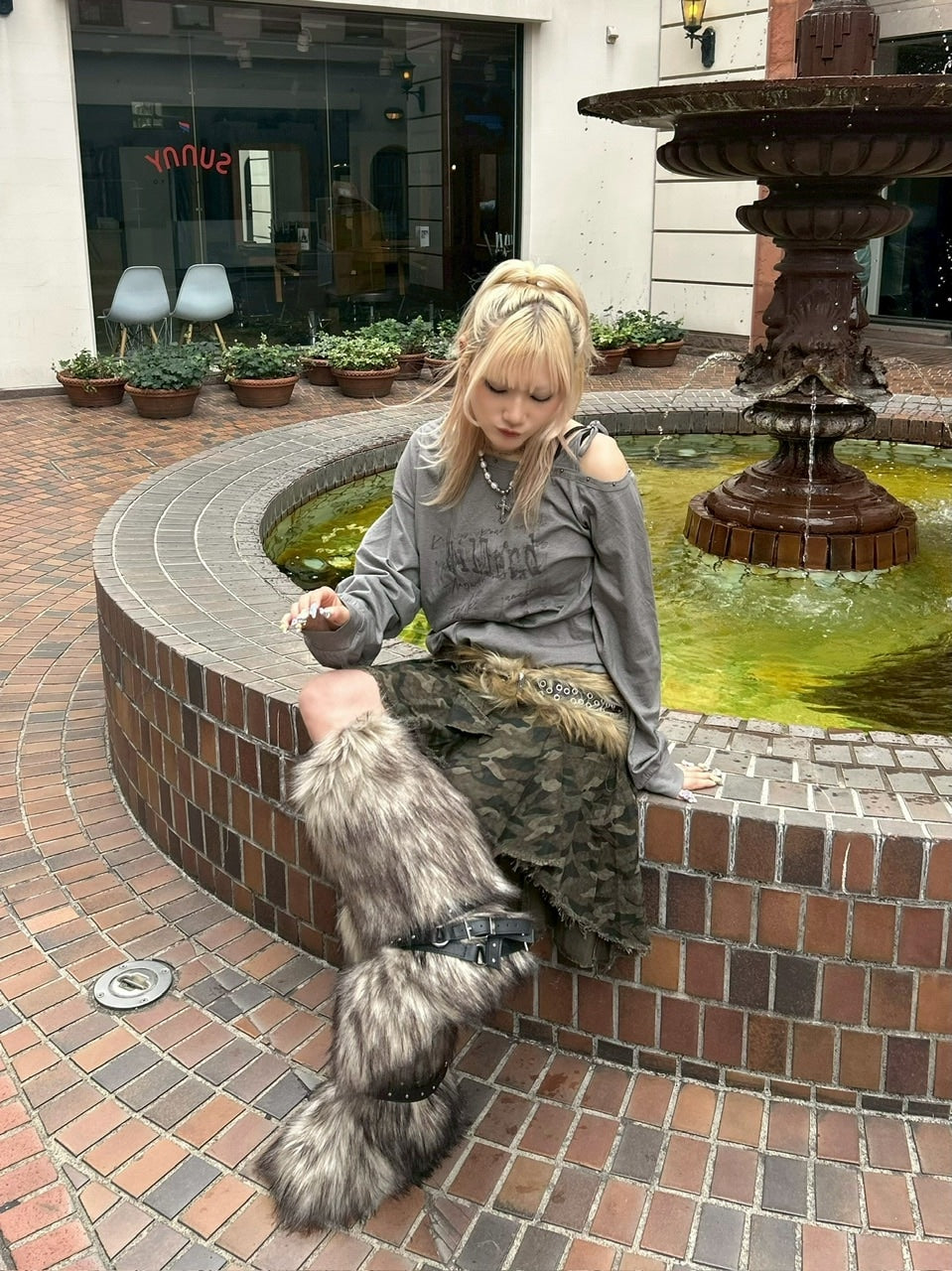 受注制【Never mind the XU】belt fur boots /【エックスユードッグ