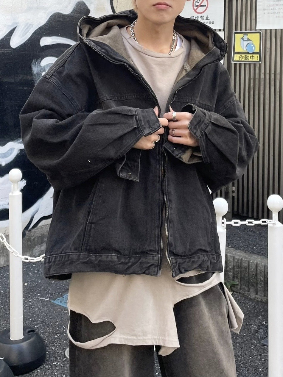 受注制【Never mind the XU】setup denim jacket (2color) / 【ネバー