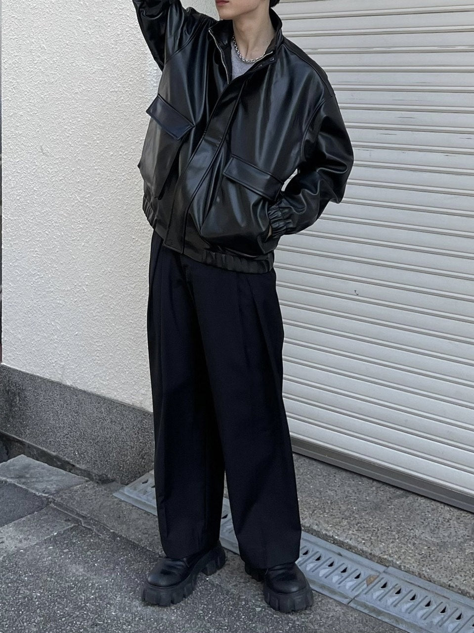 受注制【Chikashitsu +】leather bomber jacket – PRESSING WEB SHOP
