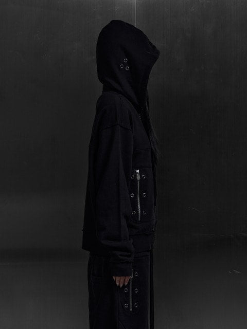 Rosen Kreuz】EYELET EDGE Set-Up ZIP-UP HOODIE – PRESSING WEB SHOP