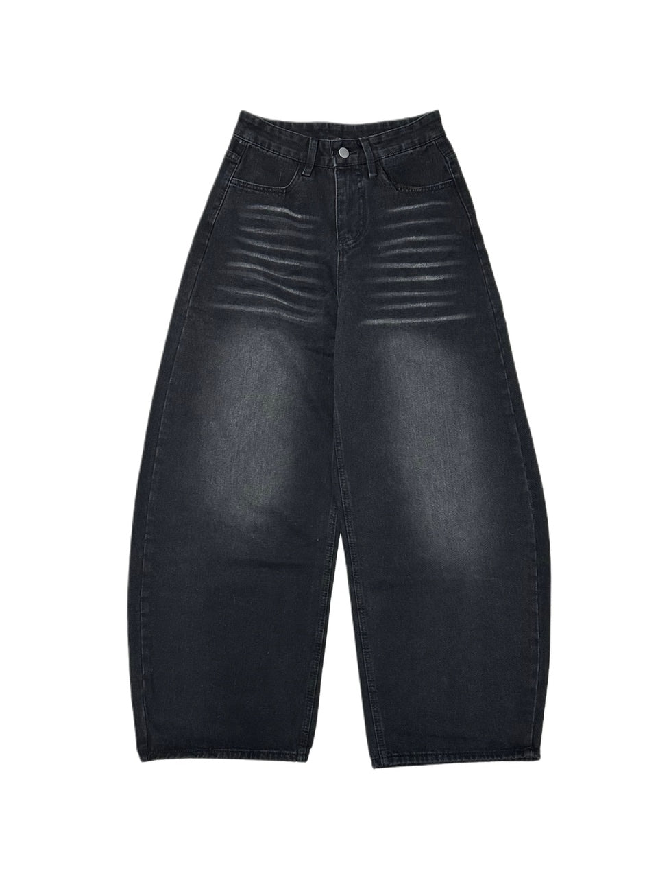 受注制【Never mind the XU】back print wide denim pants / 【ネバー