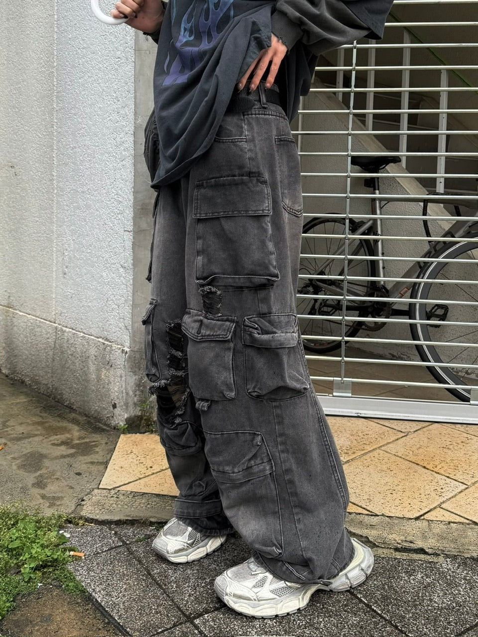 大阪店WEB限定【Chikashitsu +】utility cargo denim pants – PRESSING