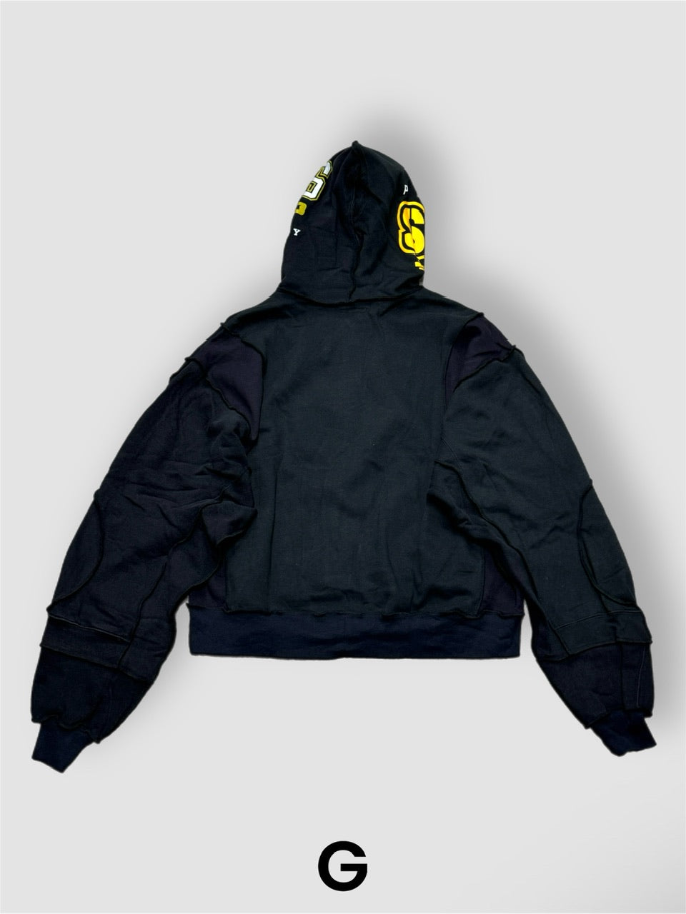 Re +】double zip cutting switch hoodie (black) – PRESSING WEB SHOP