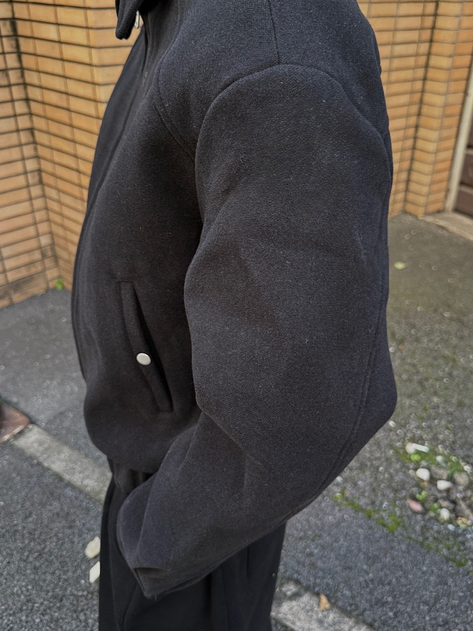 東京店WEB限定受注制【Chikashitsu +】cropped wool zip jacket