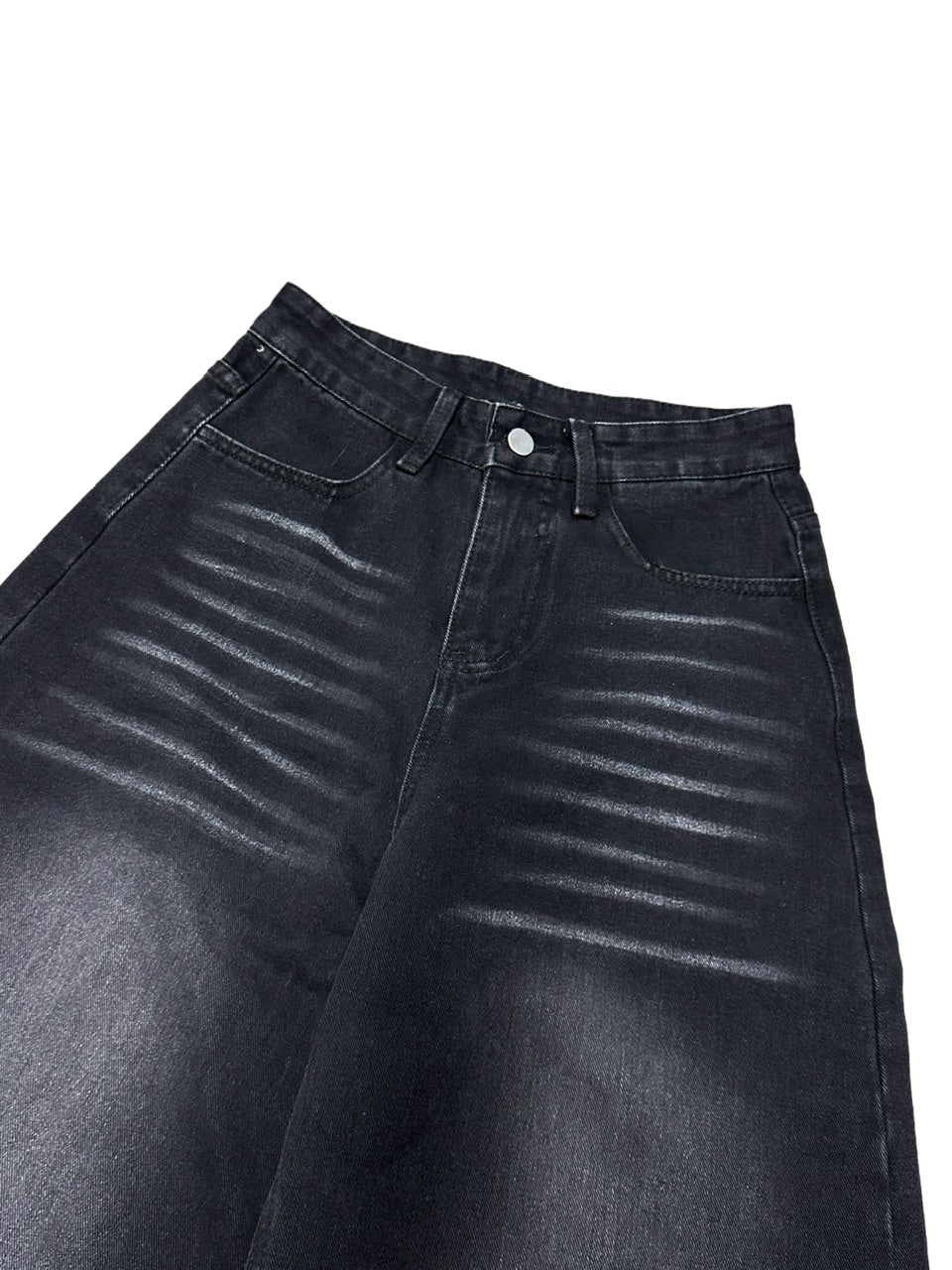 受注制【Never mind the XU】back print wide denim pants / 【ネバー