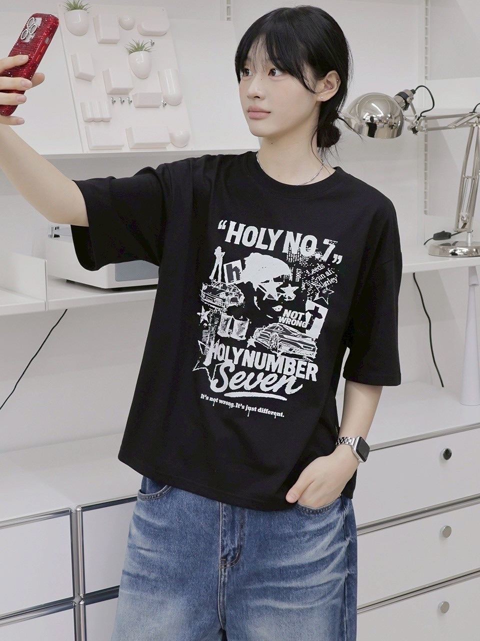 HOLY NUMBER 7】Graphics Archive Short Sleeve T-Shirt 5