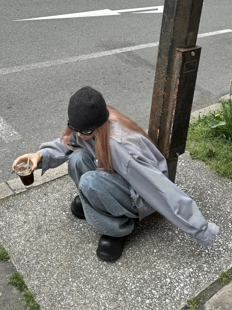 受注制【Chikashitsu +】oversized stripe shirt (2color) – PRESSING