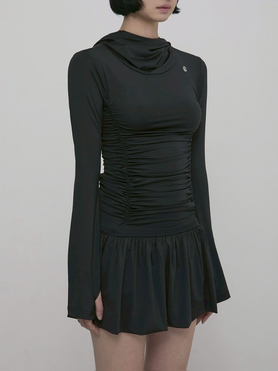 FLAREUP】Hooded High Neck Long Dress / 【フレアアップ】フード