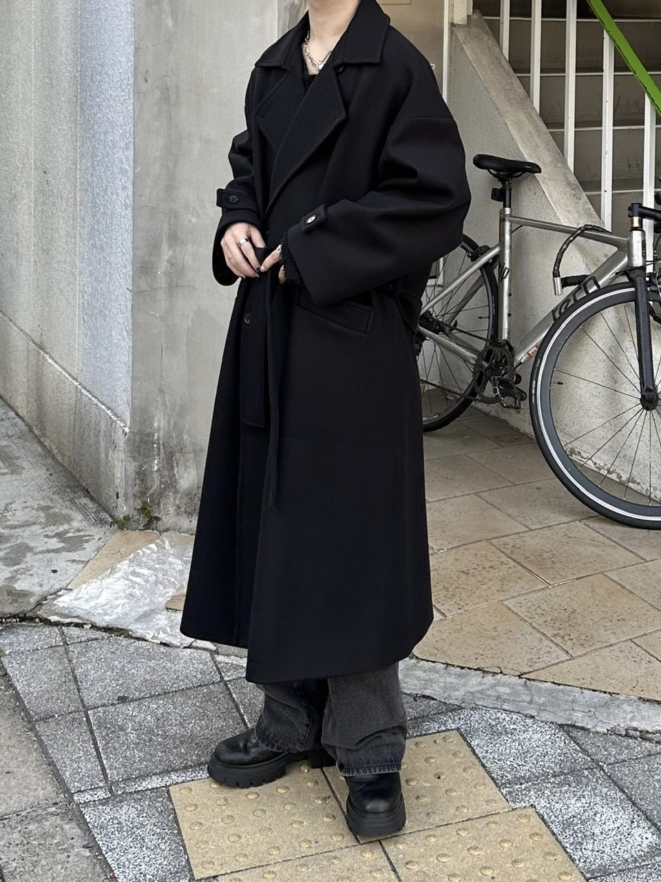 大阪店WEB限定【Chikashitsu +】oversized wool double coat (2color