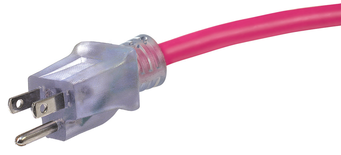 25ft 12/3 SJTW -50°C Neon Flex® High Visibility 3-Outlet Extension