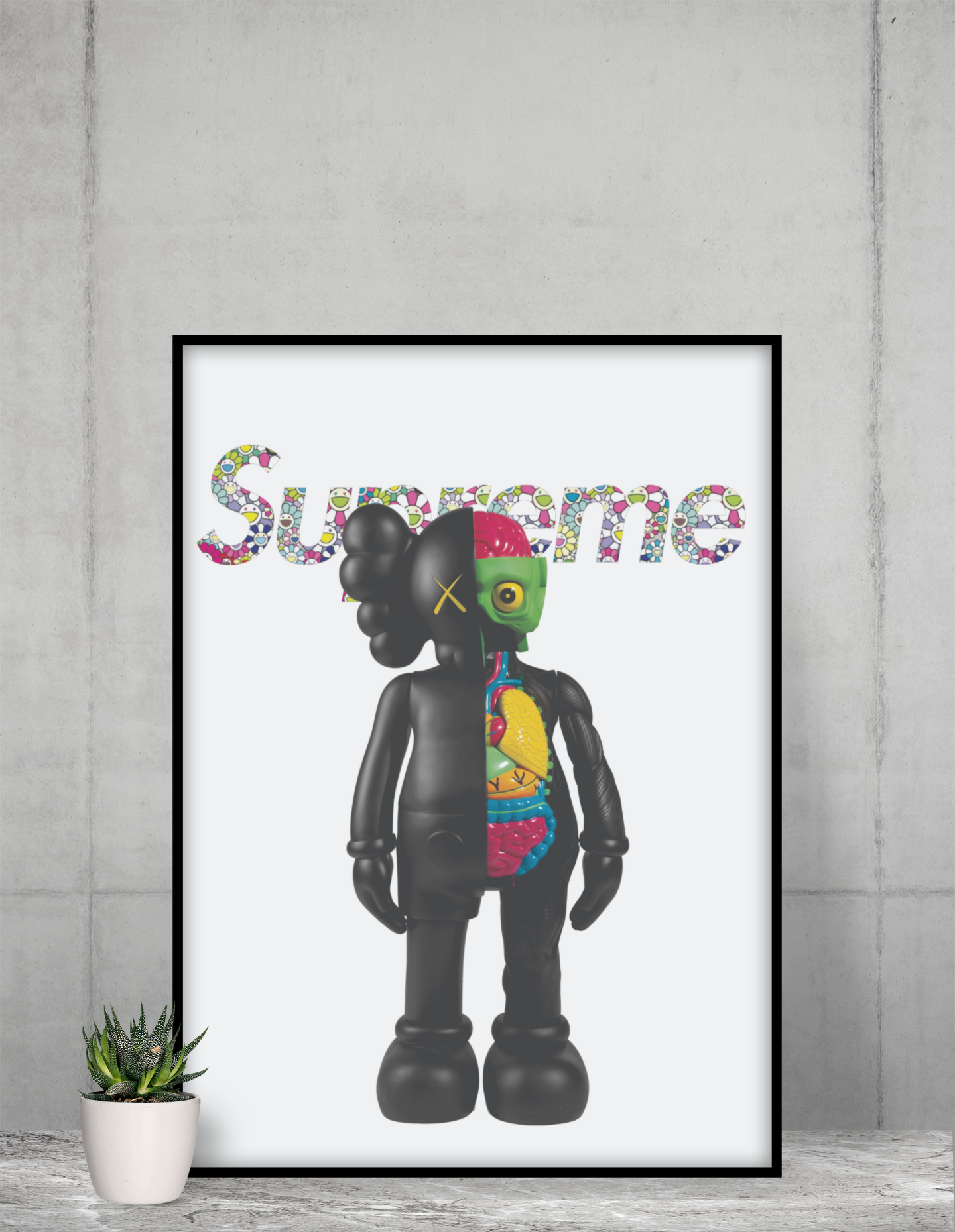 Kaws x Supreme x Murakami Inspired Canvas Art – printshopmtl