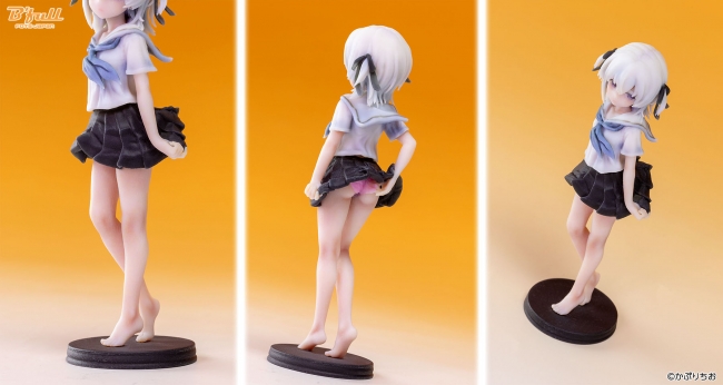 かぷりちお氏イラスト「眞白いこね」フルカラー3Dプリンター 出力 1/12