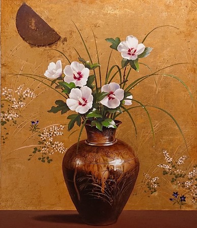 古陶と花を描く～ 九鬼三郎油彩画展」大丸心斎橋店 アールグロリュー