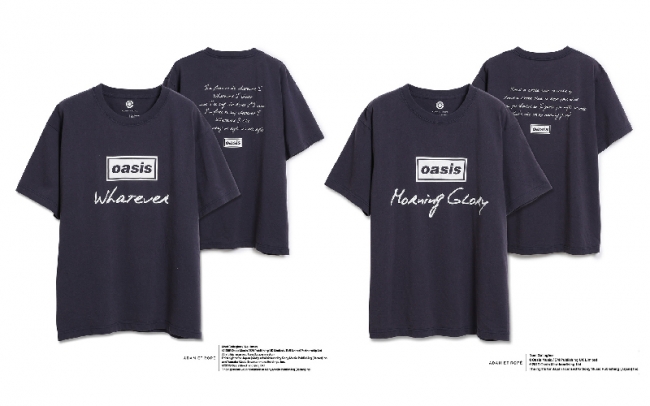 oasis×ADAM ET ROPE'の別注Tシャツコレクションの新作が発売開始