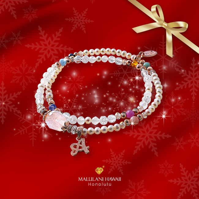 クリスマス限定！ 幸せに輝く純白のパワーストーンブレスレット