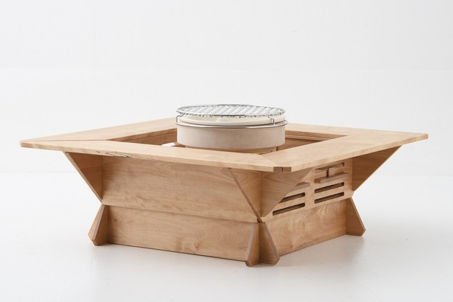 伝統工芸の技、1分で組立可能な【七輪囲炉裏】を、20台限定
