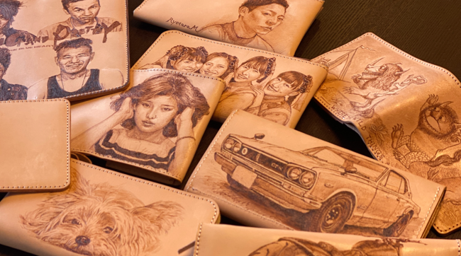 二科展新人賞画家が手がける、レザーバーニング専門ショップ「たいへい