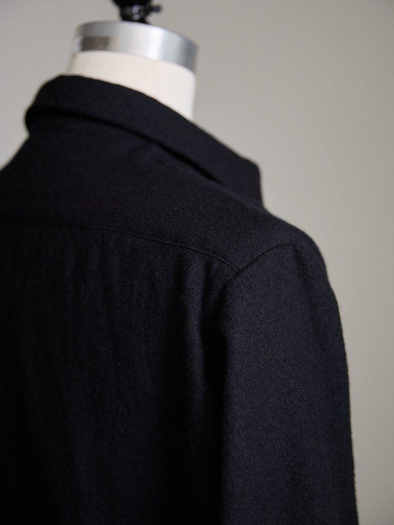 Washed Serge Vareuse Shirt Jacket 【black】 – PRY