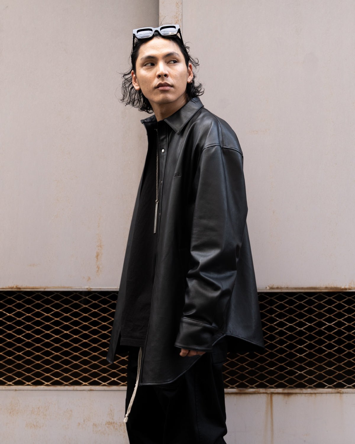 PRY / Oversized Shirt Jacket [leather]