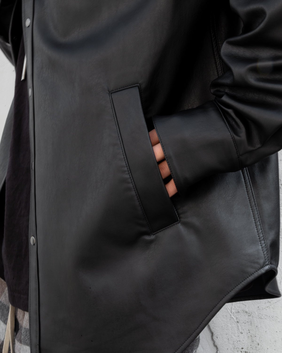 PRY / Oversized Shirt Jacket [leather]