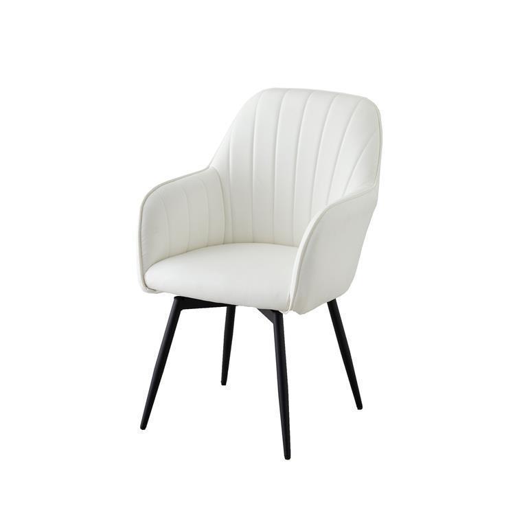 WEB限定】 Turna ダイニングチェア 黒脚 ホワイト(ホワイト): ソファ