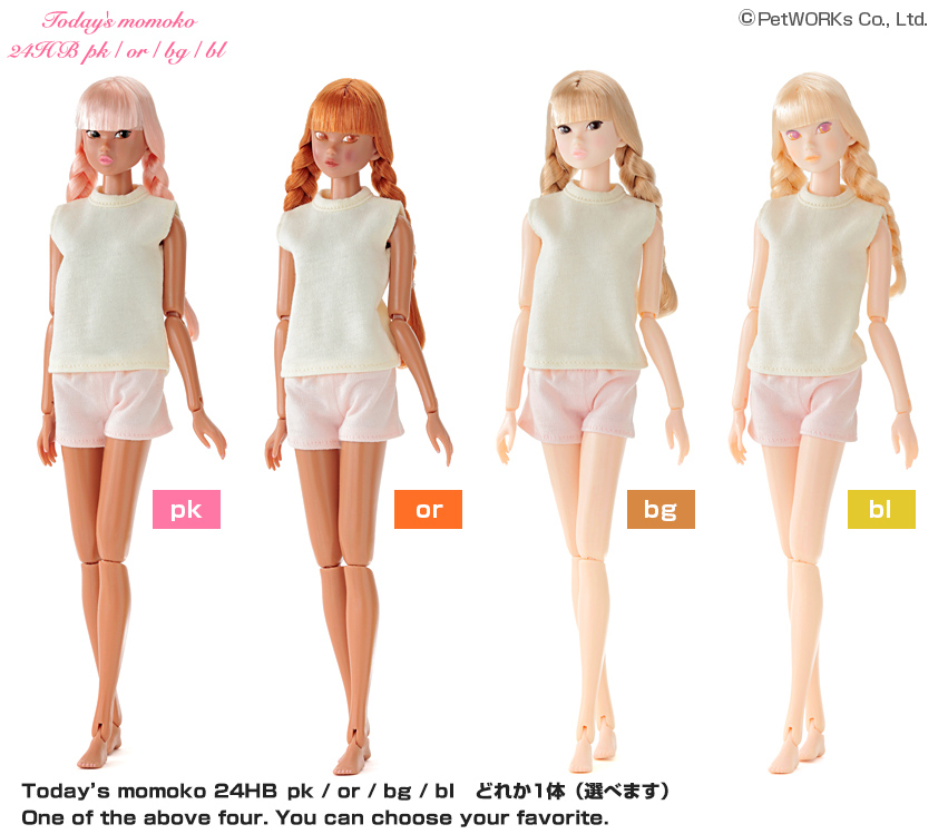 HAPPY BAG 2024用 「Today's momoko 24HB pk / or / bg / bl」詳細