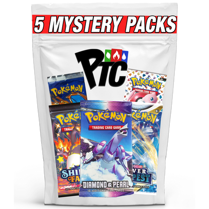 Premier Packs - 5 Pokémon Mystery Booster Packs (1995-2026) – PTC