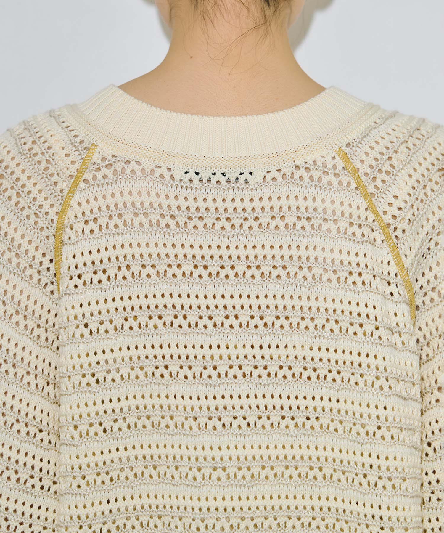 カラーミックスメッシュニット(FREE WHITE): : ウィメンズ｜PUBLIC