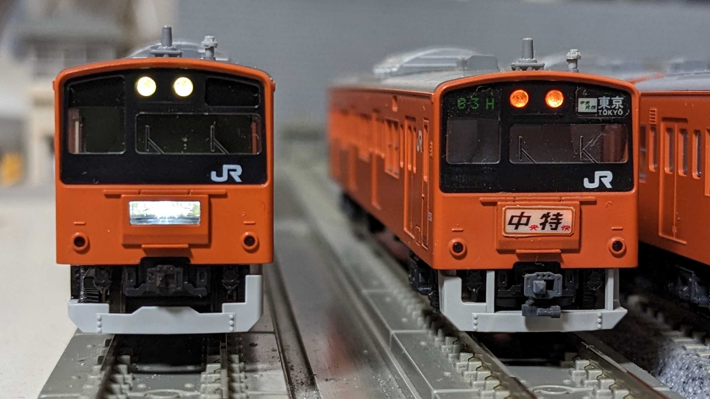 🟡kato 10-826 201系 中央線(最終編成) 室内灯 行先幕照明工事 その④