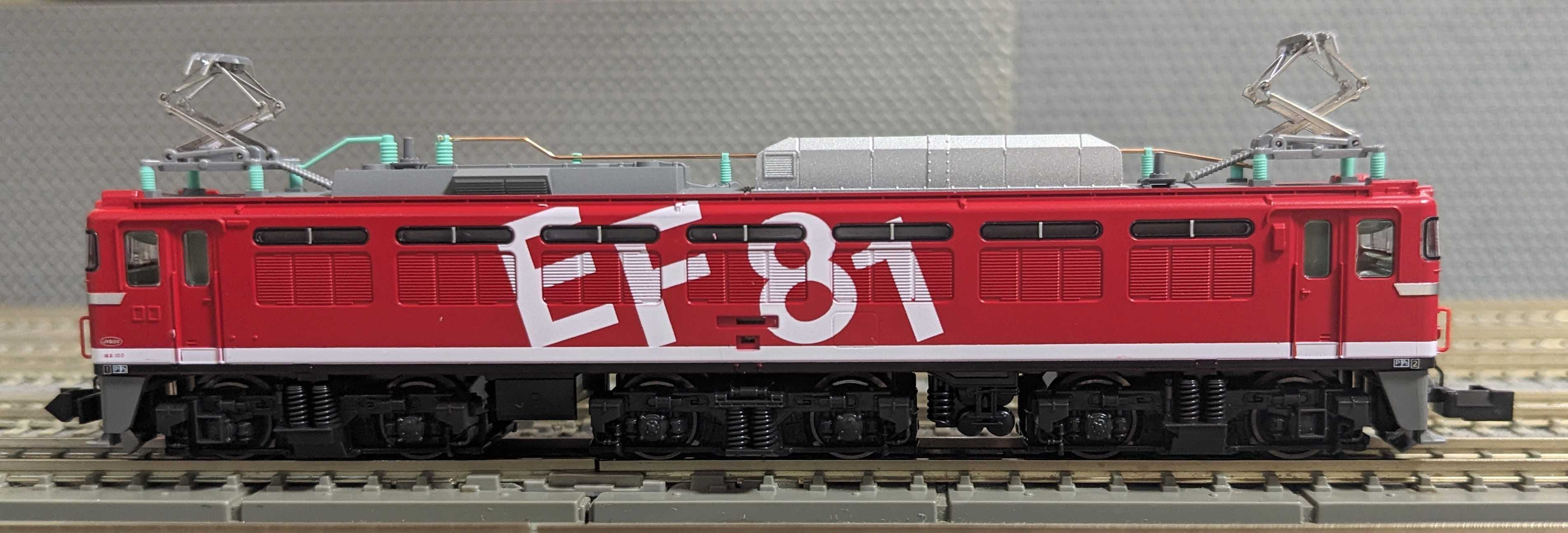 🔴入線 KATO 3066-F EF81 95号機 ﾚｲﾝﾎﾞｰ塗装機 ｽﾛｯﾄﾚｽﾓｰﾀｰ仕様