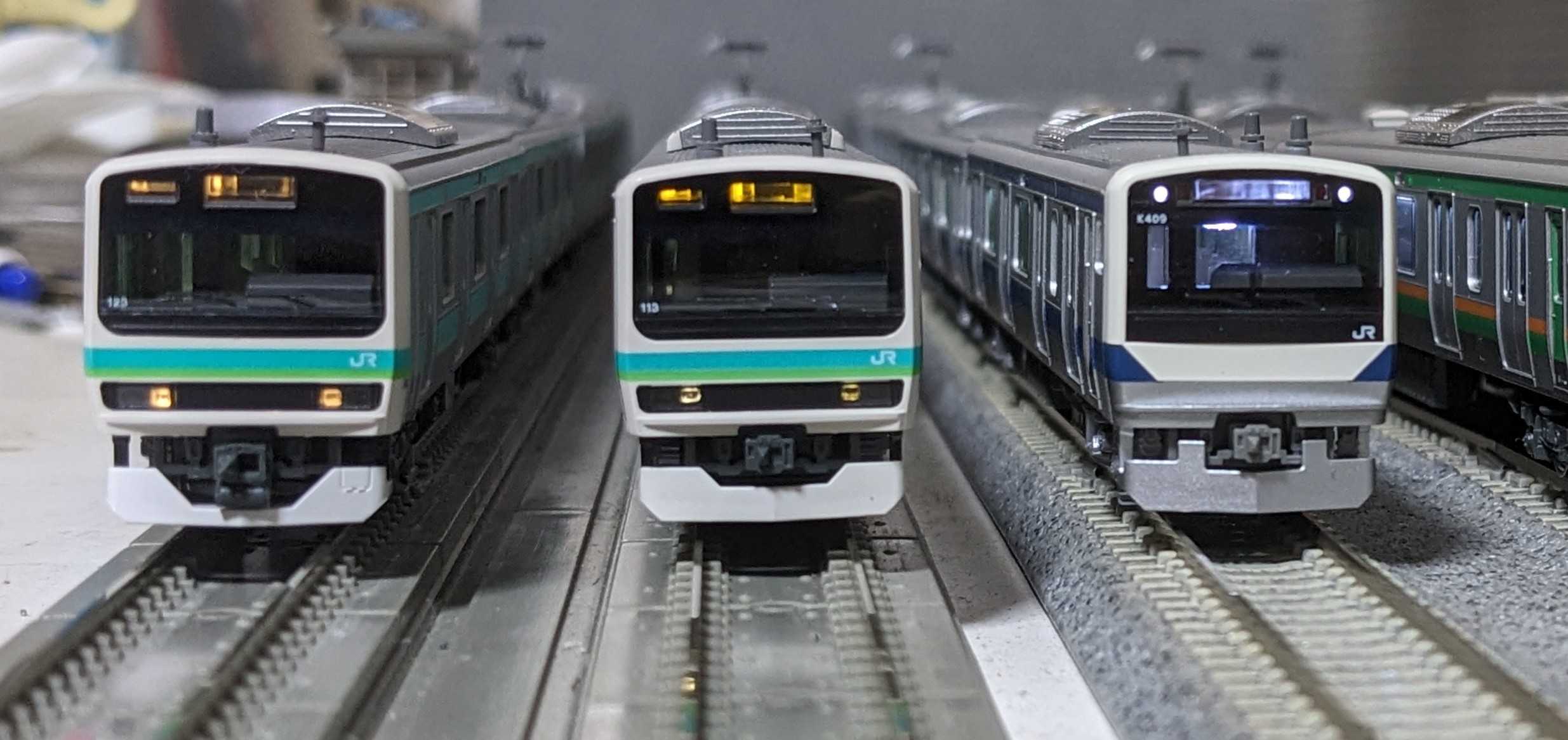 🔵入線整備 ➂ ｽﾛｯﾄﾚｽﾓｰﾀｰ変換 KATO 10-1337/2029/2030 E231系 常磐線