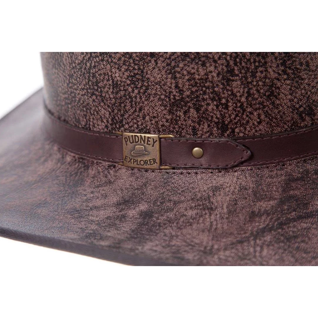 Wildebeest / Kudu Leather Hat with Oilskin Strip – Pudney Leather