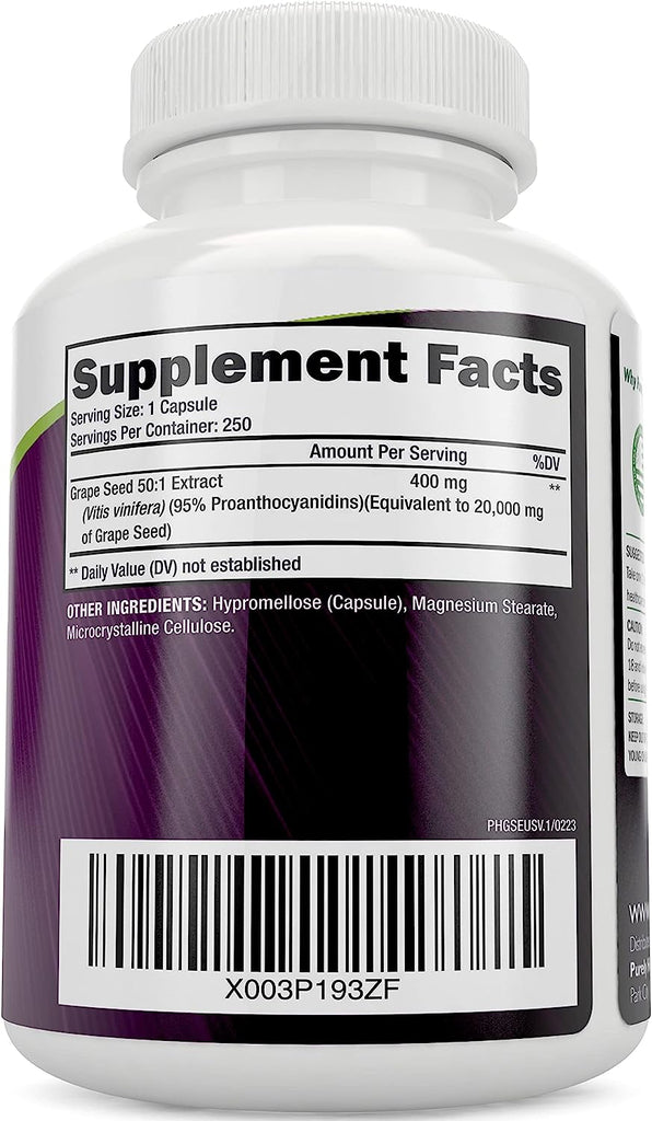 Grape Seed Extract 400 mg – Purely Holistic