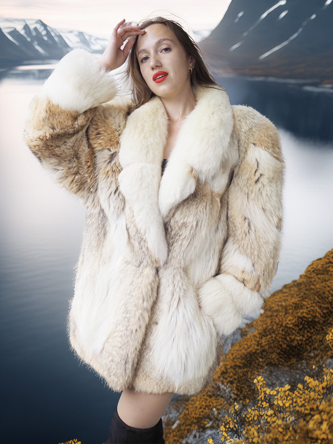 Vintage Coyote Fur Coat - Wild Luxury | Authentic & Timeless