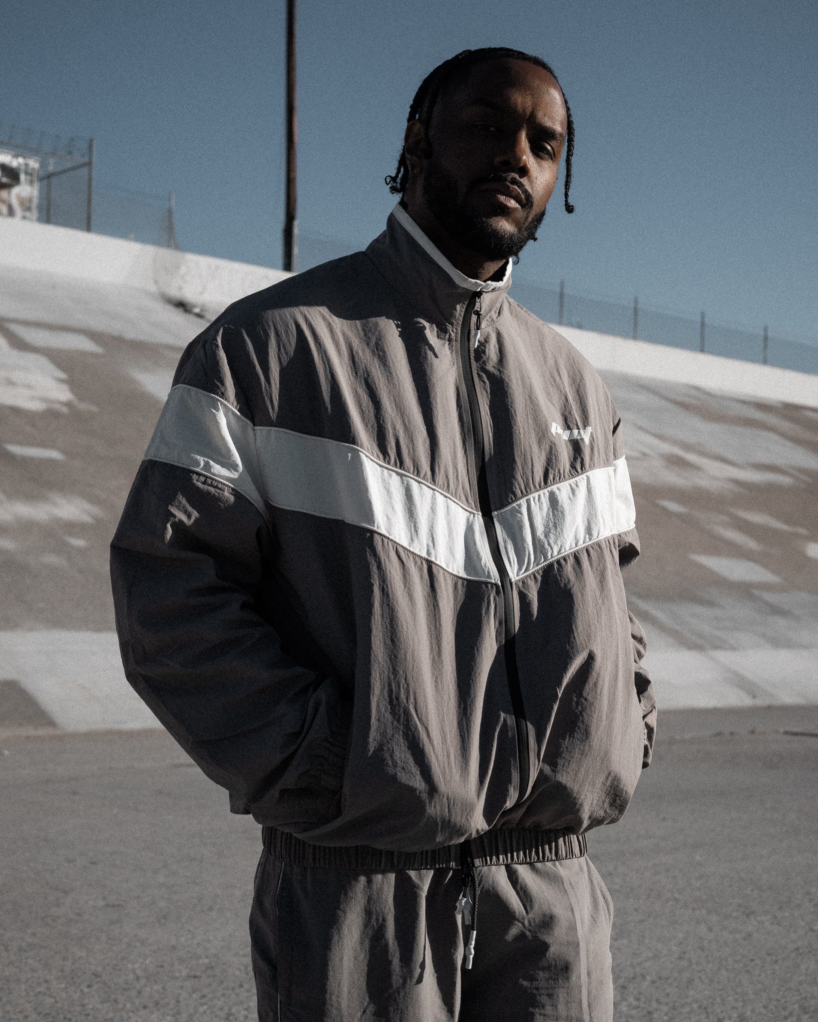 Pvot Athleisure Nylon Premium Jacket (Gray)