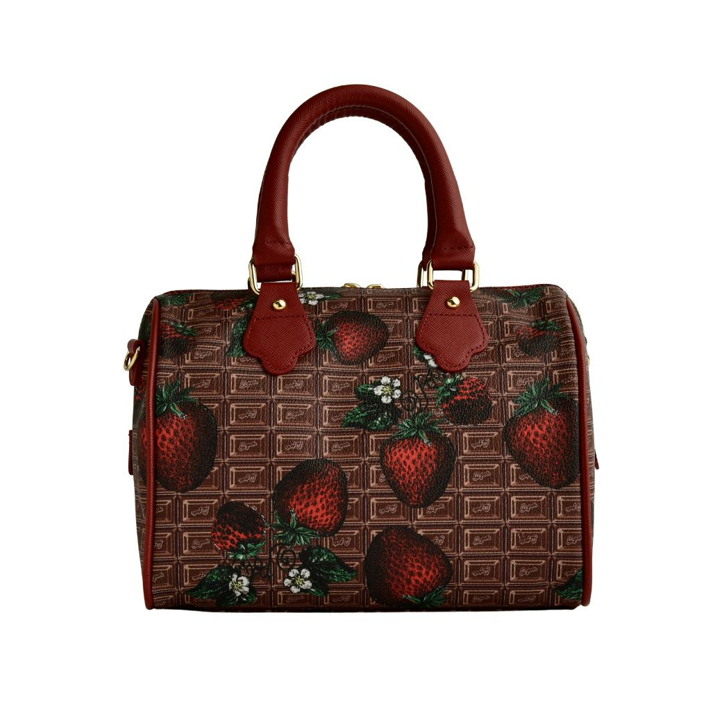 チョコレート×ストロベリー ミニ ボストンバッグ | Q-pot. ONLINE SHOP