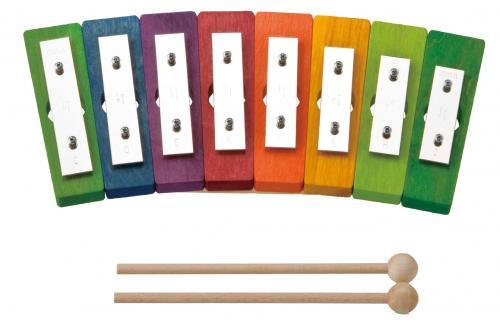 木のおもちゃ カルテット / レインボーグロッケン ダイヤ8音|デコア社