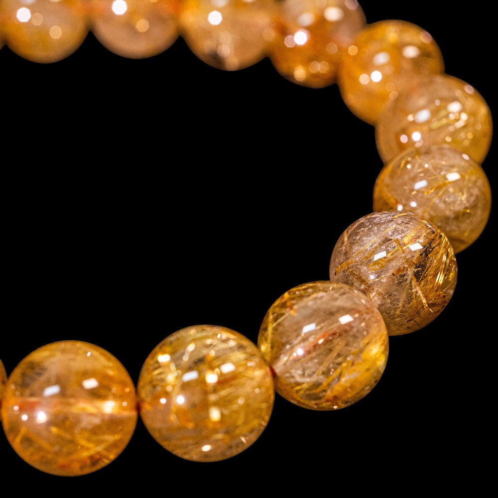 11.5mm太陽ルチル(ヘマタイト/ルチル)】ルチルクォーツ 11.5mm玉