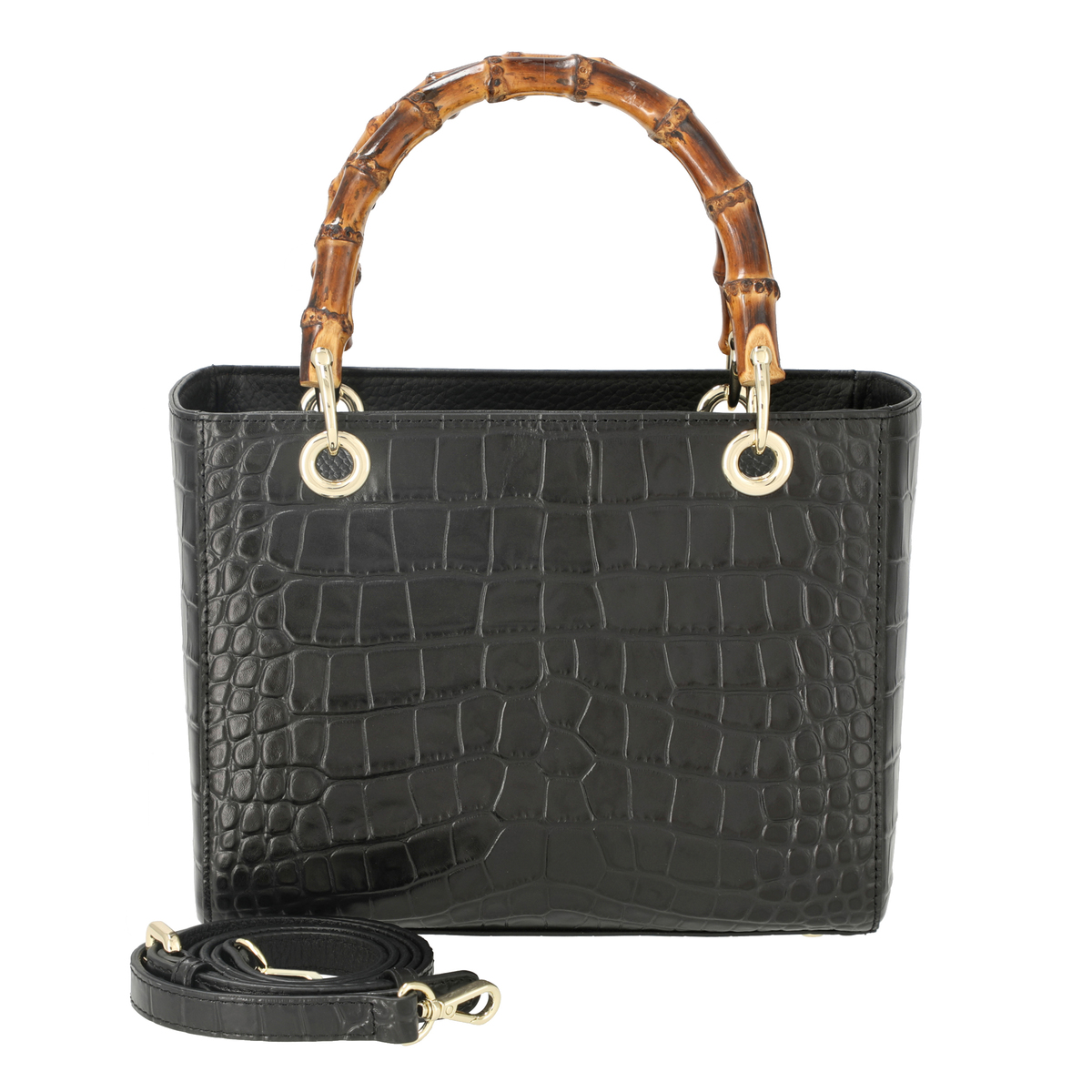 ロダニア イタリアンレザークロコエンボススクエア2WAYバッグ ロダニア