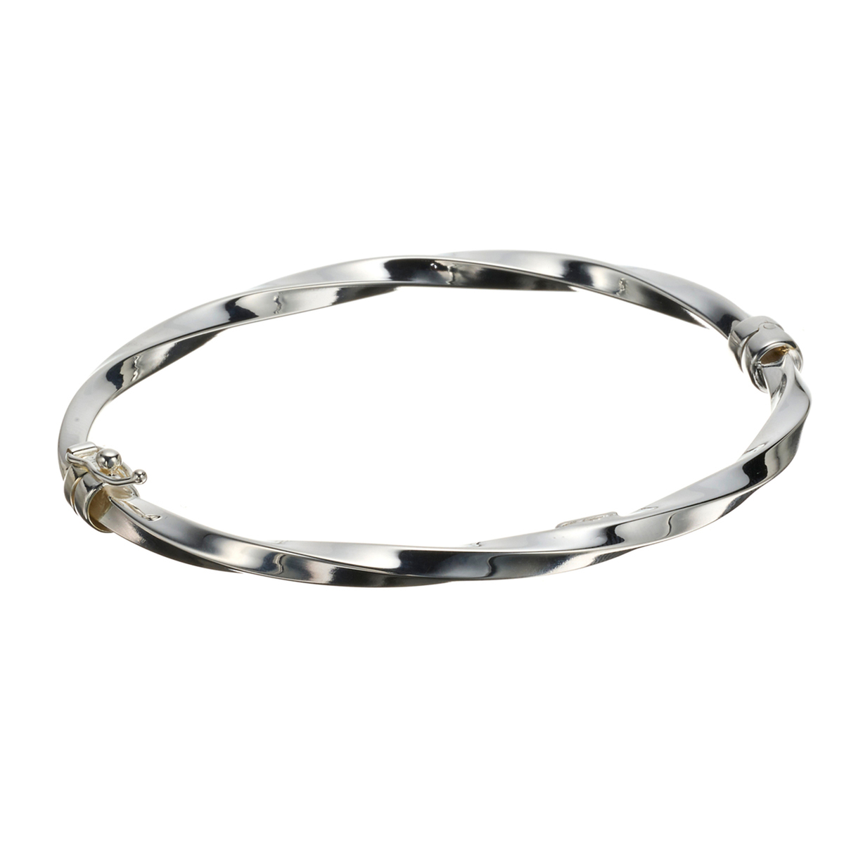 UNOAERRE シルバー925 ツイスト デザイン バングル ウノアエレシルバー