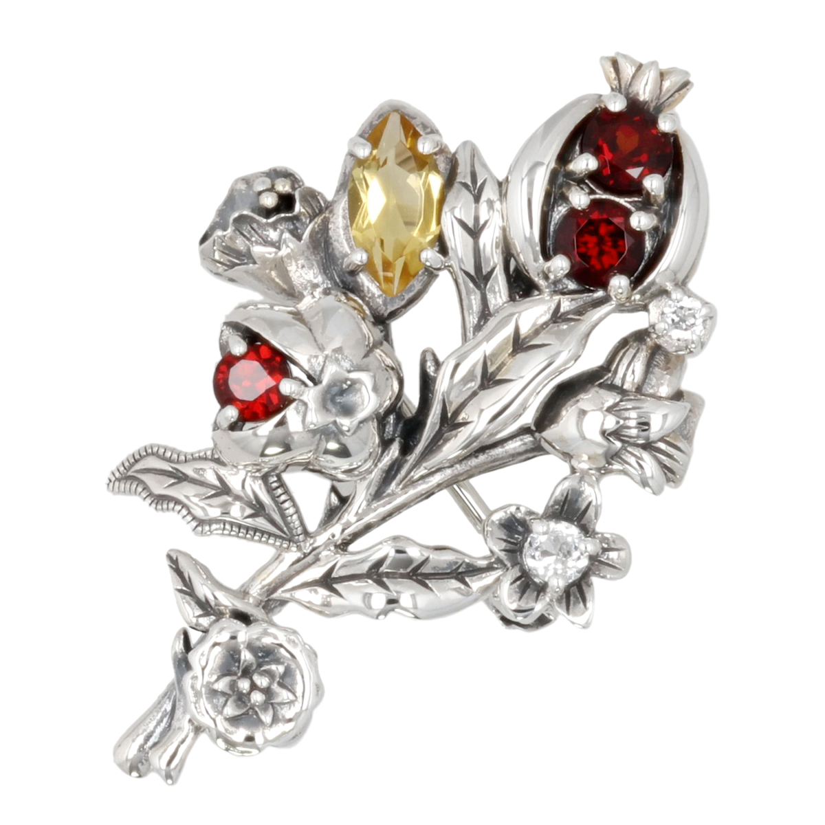 ウィリアム・モリス シルバー925柘榴あるいは果実ブローチ ウィリアム