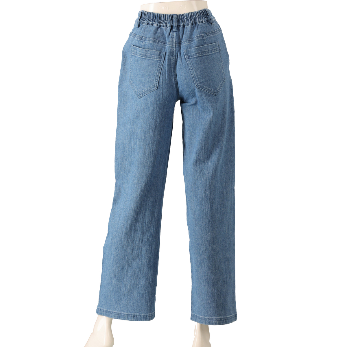 &LOVE むっちゃ幸せハート刺繍のストレートデニムパンツ アンドラブ