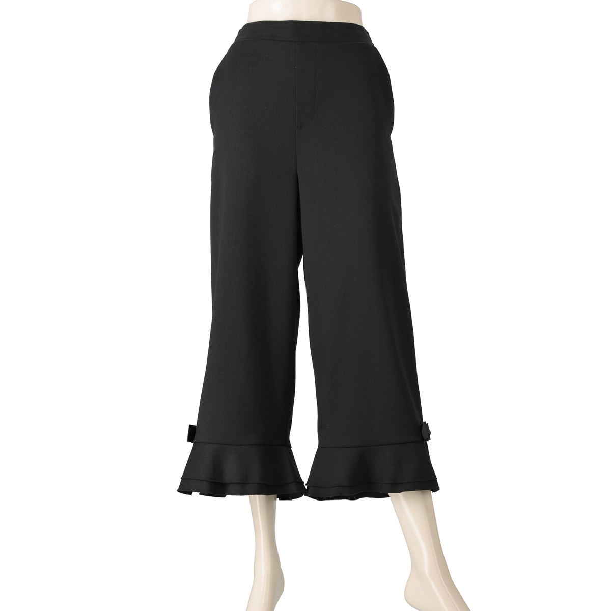 &LOVE 足元美人な裾ふりるセミワイドパンツ アンドラブ（&LOVE） - QVC.jp