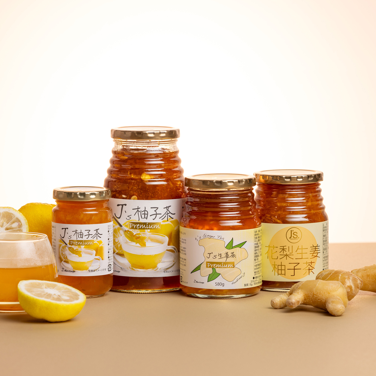 J's 温活茶プレミアム4本セット＋柚子茶小瓶280g - QVC.jp